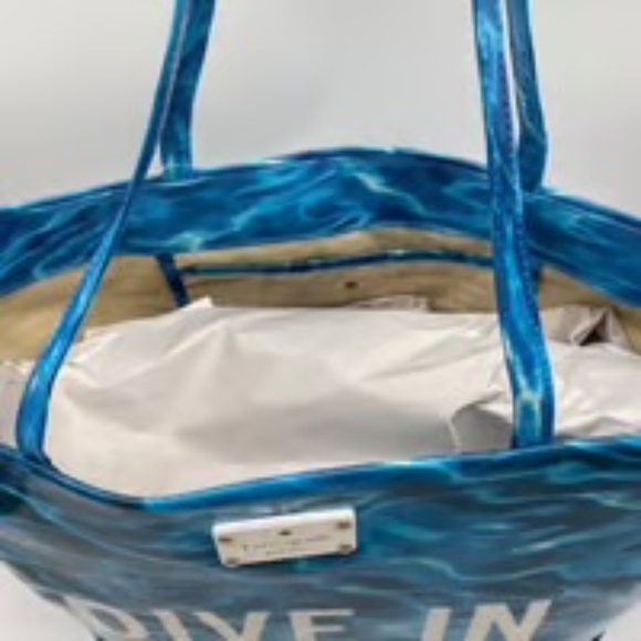 Kate Spade New York "DIVE IN" Harmony Tote~Beach Towel~GIA "DIVE IN" Pouch~Rare~ - Picture 7 of 9